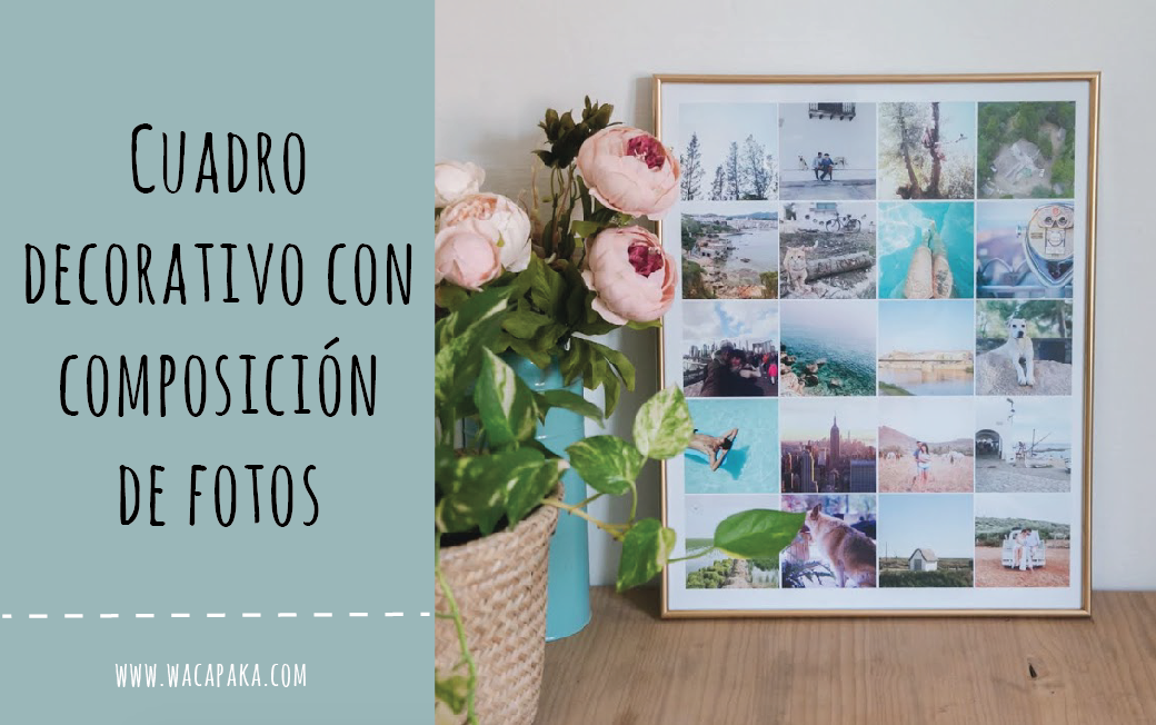 Cuadro decorativo con composición de fotos