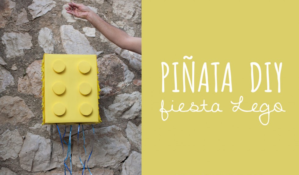 Piñata DIY para una fiesta Lego